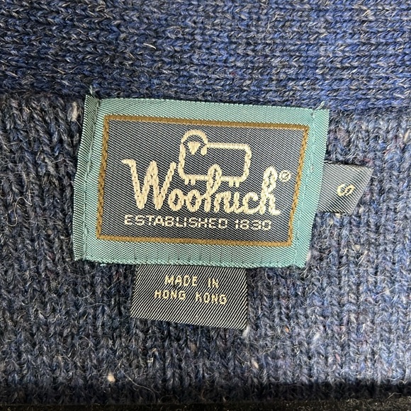 Vintage WOOLRICH Color blocked Grandpa Sweater size Small - Picture 6 of 12